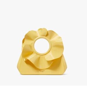 NWT kate spade flora patent leather bracelet crossbody in daffodil